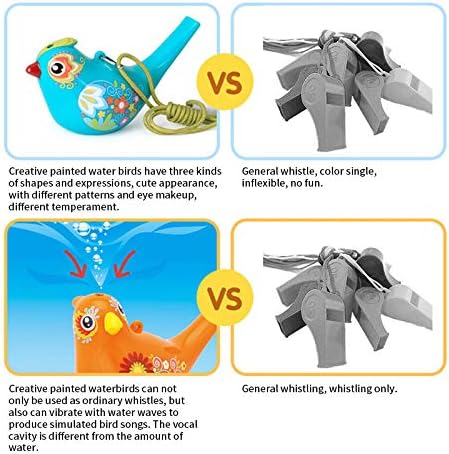 1Pcs Coloured Drawing Water Bird Whistle Musical Toy for Kids Early Learning Educational Gift Instrument