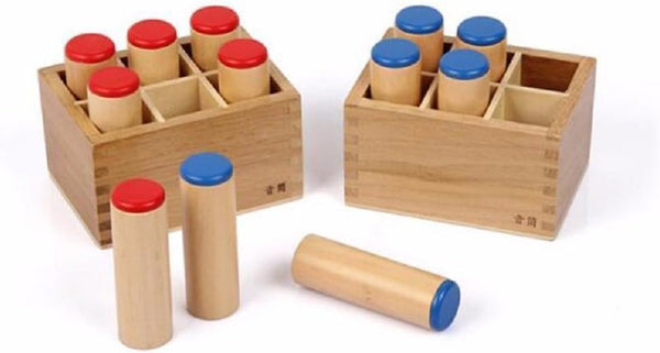 YHZAN New Montessori Sensorial Auditory Material Sound Bottles - Sound Cylinders Sound