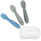 WeeSprout Baby Spoons for Self Feeding 6 Months+, Soft Durable Silicone Utensils for Sensitive Gums, 3 Pack