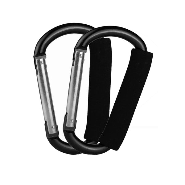 Baby Stroller Hooks, 2 pcs Carabiner Organizer for Hanging Purses, Diaper Bag, Shopping Bags, Fits Single/Twin Travel