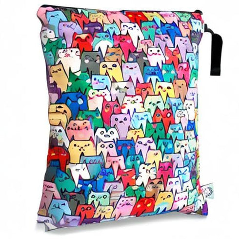 Swimming 12.6'' 16.5'' FLOCK THREE Washable and Reusable Wet Dry Bag Diaper Bag Water Resistant Bag Travel Toiletries