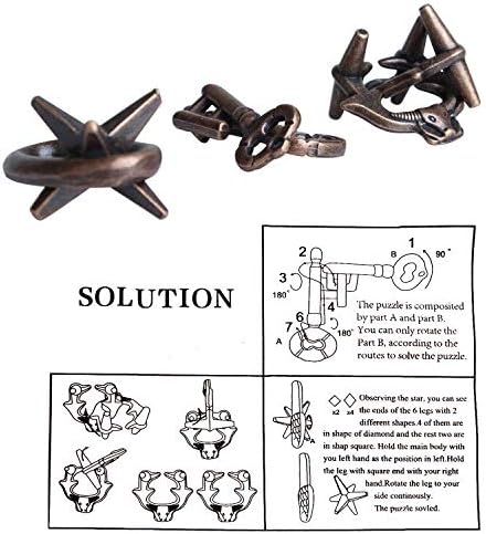 Metal Hole Lock Brain Teaser Puzzle for Adults - Jigsaw IQ Puzzle Educational Toy (Ferrous)