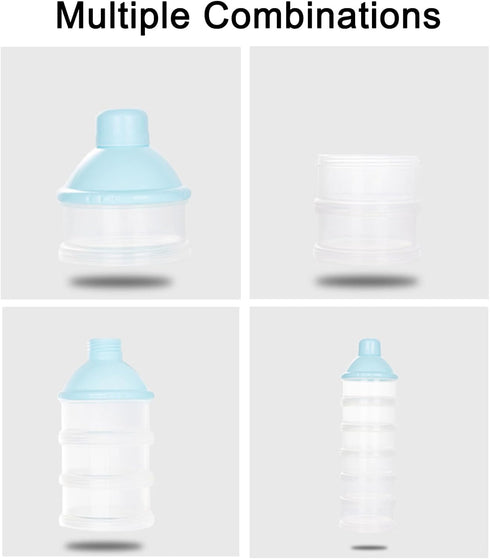 Manwetye 2 5 PCS Layers Baby Milk Powder Pots, Formula Dispenser Portable Milk Powder Formula Dispenser Container Pot