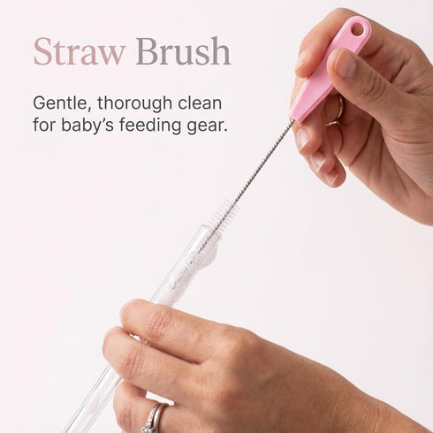 5-in-1 Set, Ariseno Baby Bottle Brush Including Nylon and Silicone Bottle Brush, Cap, Straw, Nipple Brushes, BPA-Free