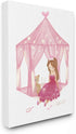 Stupell Industries 24 x 30 Girl's Playroom Princess Doll Stuffed Animal Illustration Wall Art by Ziwei Li, Canvas