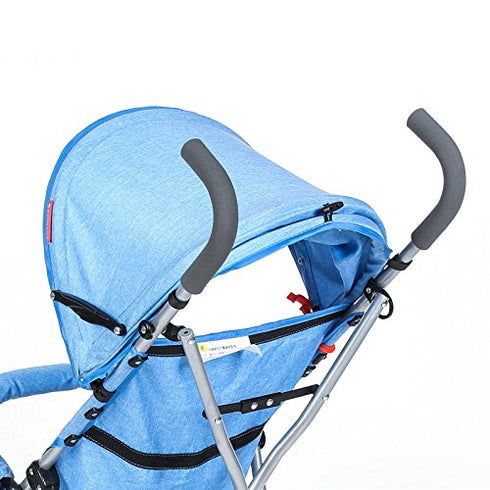 Xcivi Replacement Foam Handle Cover - Baby Stroller Pushchair Accessory (Black, Fit Dia 0.6~0.8 Inches)