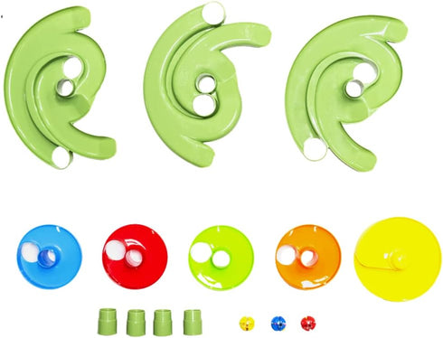2-Way 9M+ WEofferwhatYOUwant Ball Drop Montessori STEM Ball Tower Toy for Toddlers | Dual Ramp Design, Expandable Green