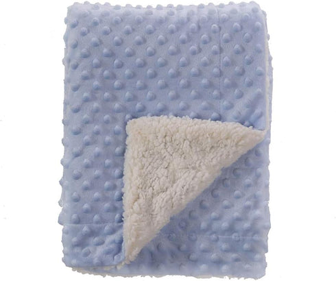 CREVENT Soft Cozy Baby Blankets for Boys Girls + Security Blanket, Set with A Gift Bag Newborn Essentials (Blue) by CREVENT