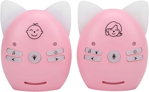 Home Safety Baby Monitor Walkie-Talkie Pair - Night Light Sound Monitor for Family Communication 100-240V