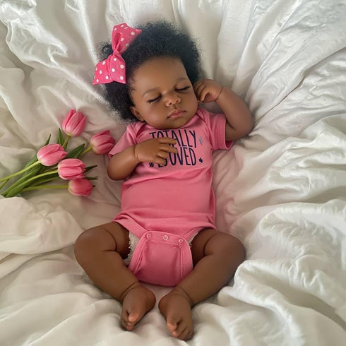 20 Inch Pinky Reborn Baby Doll Black Girl Realistic Newborn Baby Dolls Realistic African American Reborn Doll Toy