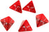 5PCS Polyhedral Dice 20mm D4 for Dungeons and Dragons DND RPG MTG Table Games Red with Black Bag