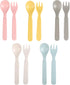 Shopwithgreen 10 PCS Bamboo Toddler Utensils Set - Kids Spoons and Forks Flatware, BPA Free, Dishwasher Safe