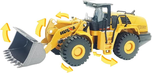 Bulldozer Toys for Boys Heavy-Duty Metal Loader Vehicle Sand/Beach Toy with Functional Arm and Bucket,Realistic Perfect