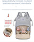 Generic backpack, mommy, Fashionable multi-functional baby bottle, diaper, casual daily life (blue)