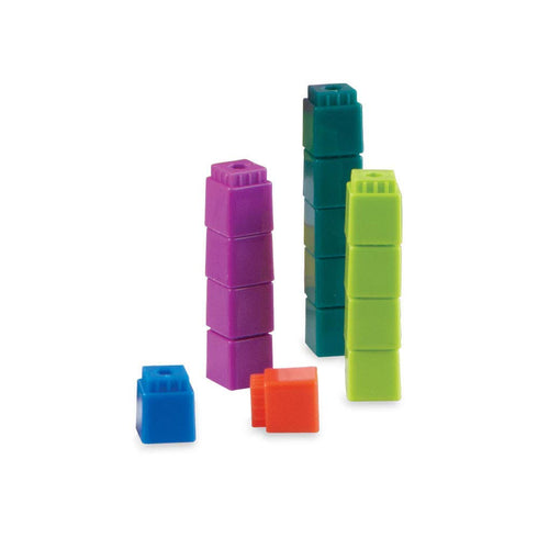 hand2mind Interlocking UniLink Math Linking Cubes, Plastic Color Sorting, Set of 100