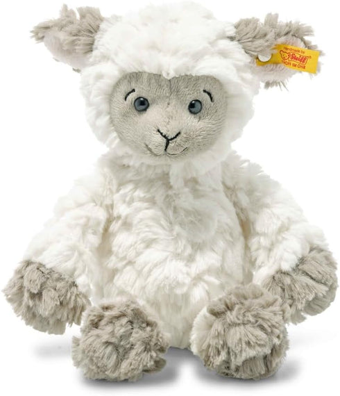 Steiff Lita Lamb, Premium Stuffed Animal, Cute Plushy Toy for Kids, White/Taupe, 8"