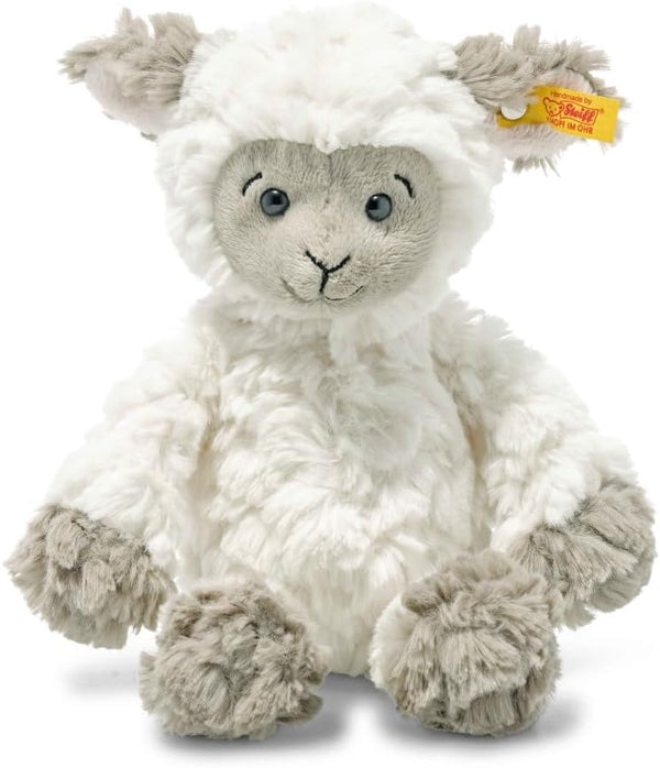 Steiff Lita Lamb, Premium Stuffed Animal, Cute Plushy Toy for Kids, White/Taupe, 8"