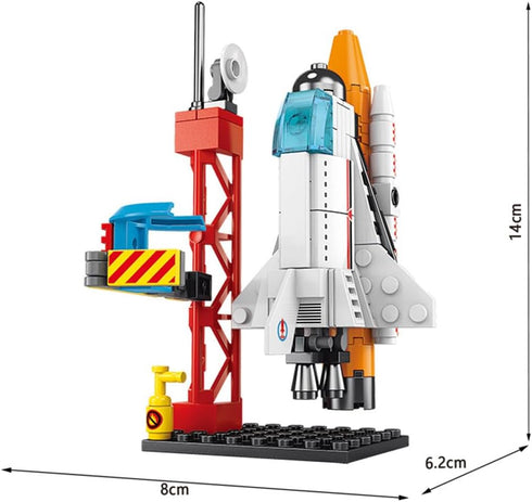 Vilbocr Space Shuttle Toy Building Blocks, 107Pcs Aerospace Kit for Boys 4+ Years, Compatible with Other Building Toys