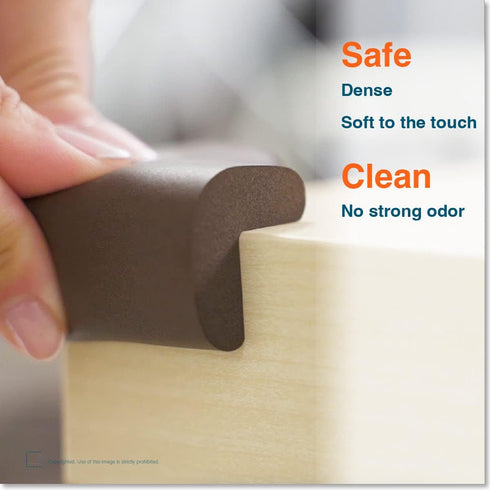 Roving Cove HeftyFit Corner Protector for Baby, 4 Large Corners, Heavy-Duty Soft Rubber Foam