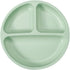 PandaEar Silicone Baby Feeding Set, 2 Pack Divided Suction Plate with 2 Pack Spoons, Baby Led Weaning Supplies