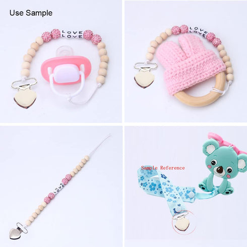 1" (50pcs) Metal Heart Pacifier Suspender Clips,Sutoyuen Pacifier Clips for Making DIY Craft Supplies Pacifier Holders