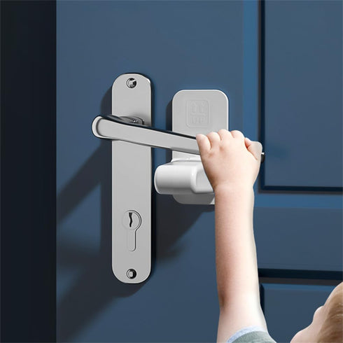 Child Proof Door Handle Lock, Baby Proof Door Knob Safety Lock, Adhesive Childproof Door Lever Lock for Kids Toddlers