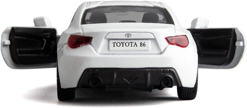 1:36 Diecasting Alloy Car Model - Toyota 86 Toy Car, Pull Back Vehicles for Toddlers Kids Gift (White)