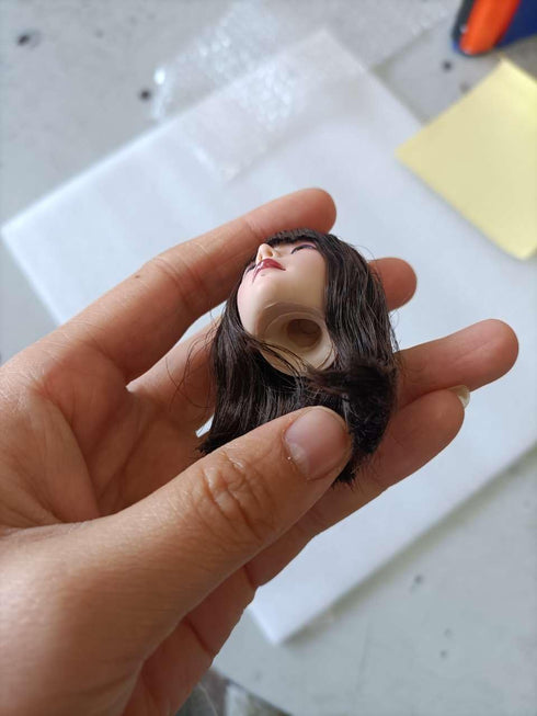 1/6 Scale Female Head Sculpt, Beauty Girl Planted Hair Carving for 12inch PH TBL JO Action Figure Body Collection