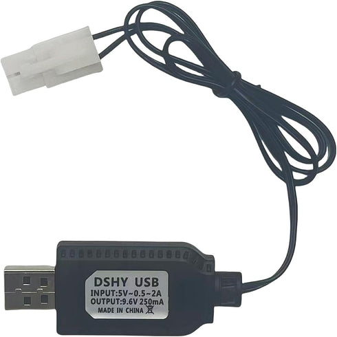 BaiWeiDun 9.6V NiMH/NiCd Battery Charger Cable with Standard Tamiya Plug Compatible RC Car