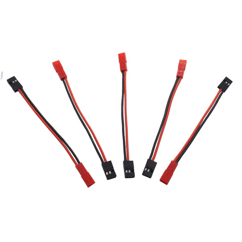 10Pack ShareGoo 10CM 20AWG JST Female Plug to JR Male Servo Receiver Connector Adapter Cable for RC Car