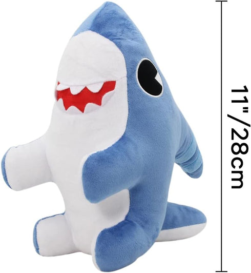 Large Shark Dog Stuffed Animal Plush Toy, Kawaii Shark Puppy Plushie Doll (Blue)