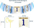 innerspark 1st set, Baby Boy Birthday Party Decorations by , Blue and Gold Ribbon High Chair Banner, Birthday crown