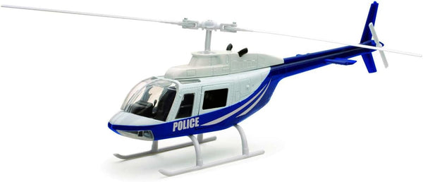 NewRay Bell 206 Helicopter Dark Blue and White Police Sky Pilot Series 1/34