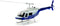 NewRay Bell 206 Helicopter Dark Blue and White Police Sky Pilot Series 1/34