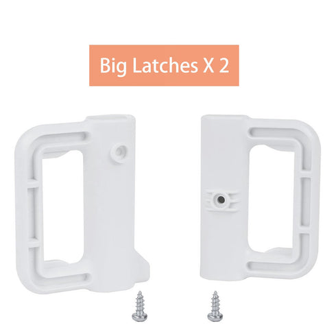 Retractable Mesh Baby Gate Replacement Parts, Full Set Wall Mounting Hardware, White