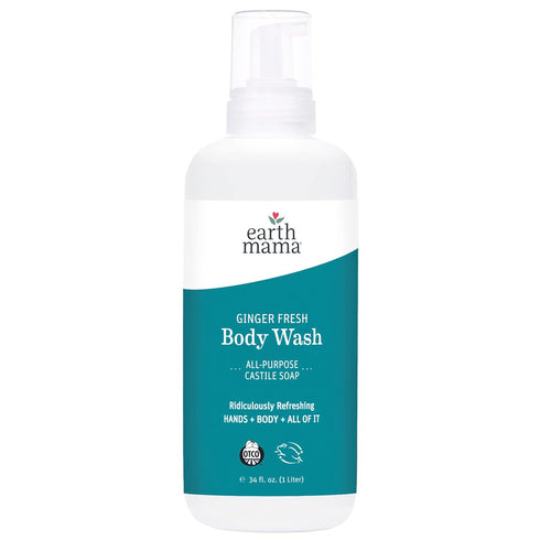 Earth Mama Ginger Fresh Hand & Body Wash - Foaming Hand Soap Refill -