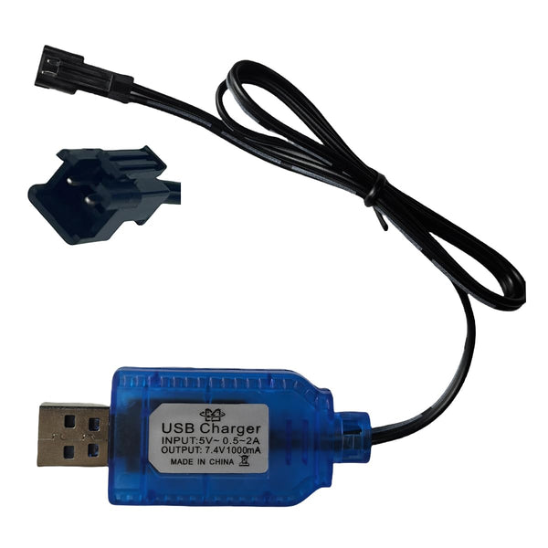 BaiWeiDun 7.4V USB Charger Cable with SM-2PIN Plug Compatible RC Car RC Plane