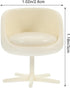 TOYANDONA 4pcs Dollhouse Armchair Miniature Office Chair Dollhouse Rotatable Chair Miniature Chairs Dollhouse Egg Chair Miniature Stool Mini Stool Doll House Decors White Set Furniture Abs