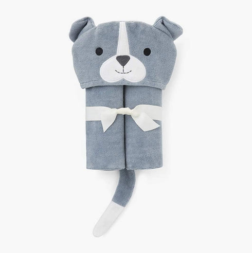 Elephant Baby Slate Puppy Hooded Baby Bath Wrap