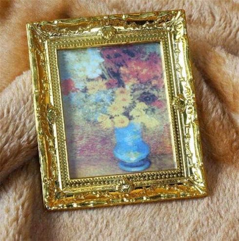 Elegant 1:12 Miniature Wooden Adornment Picture of Phnom Penh – Handcraft Scale Miniature Painting for Decoration