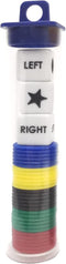 Left Right Center Dice Game Prime Set Bundle - 3 Dices + 30 Chips, Easy to Store and Carry