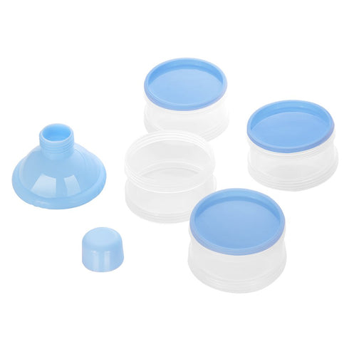 Accmor 4 Formula Dispenser On The Go, Compartments Stackable Formula Container for Travel, Baby Milk Powder Kids Snack