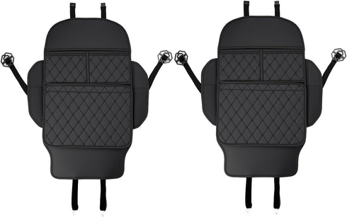 Aycsiyana 2 Pack Kick Mats Back Seat ProtectorSeat Back Protector for Kids Feet Car Seat with Car Back Seat Organizer