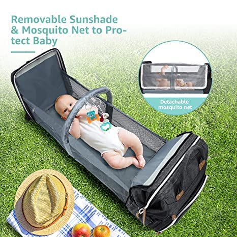 Backpack, DERJUNSTAR Baby Diaper Bag Diaper Changing Station, Baby Bags for Boys Girls,Waterproof Changing Pad,USB