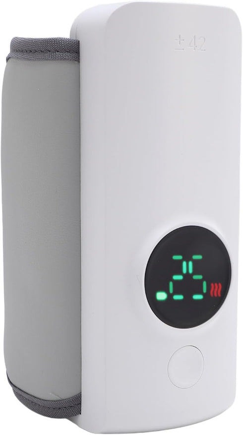 Semme 6 Settings Portable Bottle Warmer with Temperature USB Rechargeable for Breastmilk Ideal for Home and Travel