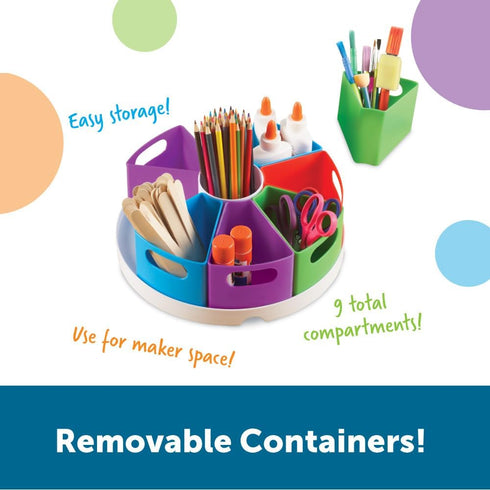 Learning Resources Create a Space Storage Center - 10 Piece set Art/Desk Organizer for Kids, Crayon/Homeschool Organizers and Storage by Learning Resources