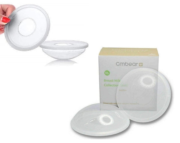 Breast Milk Leaking Storage Collection Shell - Nursing Mom Nipple Cups, Reusable Washable (2 Pack)