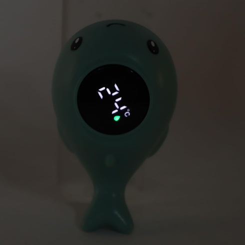 Cute Whale Bath Temperature Monitor for Babies - Green