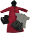 niannyyhouse 1/3 1/4 1/6 BJD Dolls Clothes Burgundy Overcoat with Striped T-Shirt and Leather Shorts (1/3BJD)