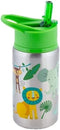 Stephen Joseph Stainless Steel Water Bottles, 18 OZ, Insulated Reusable Tumbler with Straw Lid, Zoo